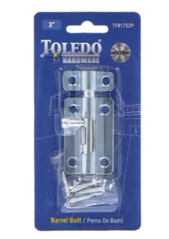 Barrel Bolt Silver 3"