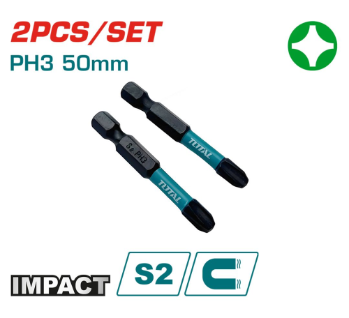 Impact Screwdriver Bits PH3 2pc