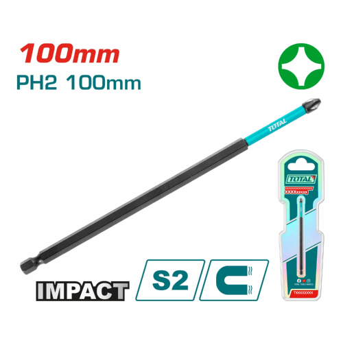Impact Screwdriver Bits PH2 4"