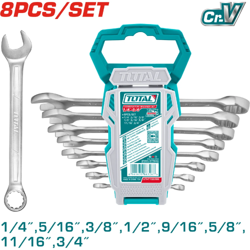 Spanner Set 1/4"-3/4"