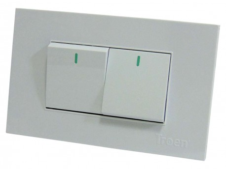 Decora Double Switch White 3way