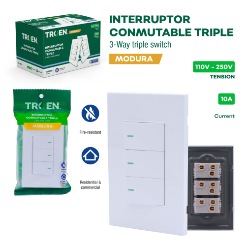 Single Pole Triple Switch 110v