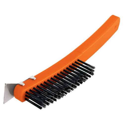 Wire Brush w/Scraper 12"