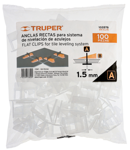 Tile Anchor Leveling 1.5mm 100pc