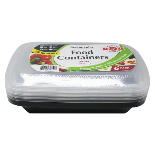 Containers Food Rectangular 6pk