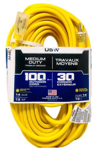 Extension Cord 100' 14/3AWG Yl