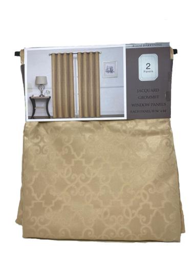 2pc Curtain Taupe 58"x 84"