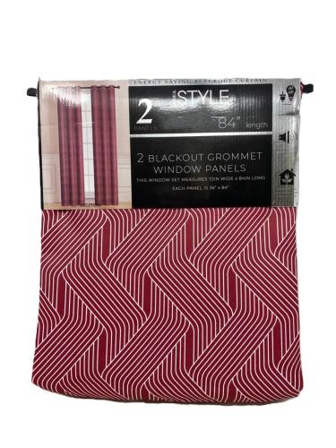 2pc Curtain Burgundy 36"x 84"