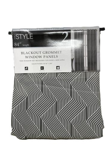 2pc Curtain Charcoal 36"x 84"