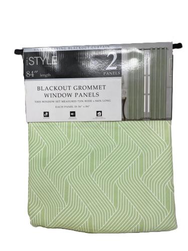 2pc Curtain Seaf-Green 36"x 84"