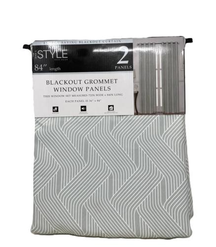 2pc Curtain Silver 36"x 84"