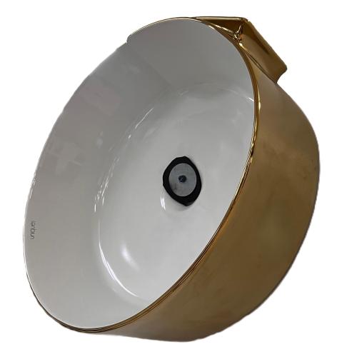 Basin Oval 17x17x6.7" RoseGld/W
