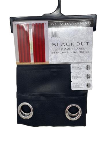 Blackout Curtain Black 54"x 84"