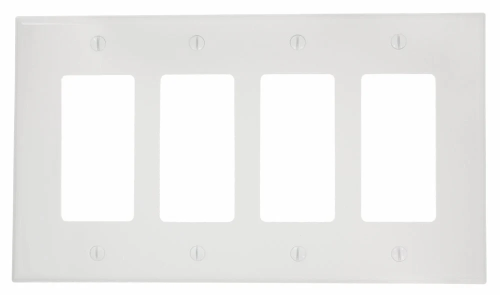 Wall Plate Decora 4Gang White