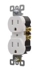 Outlet 15A Self Ground Wh
