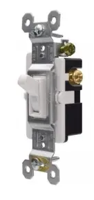 Switch 15A Self Ground Wh