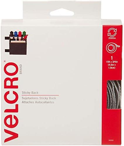Velcro Sticky Back 15'x3/4" Wh