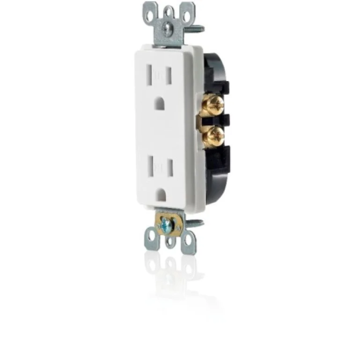 Decora Duplex Outlet White