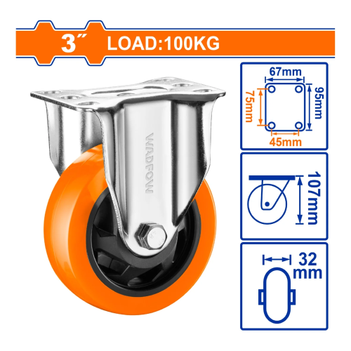 Medium Duty Rigid Wheel 3"