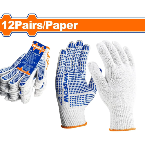 Gloves Knitted W/PVC Dots XL