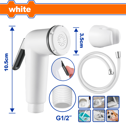 Shattaf Sprayer White 1/2"