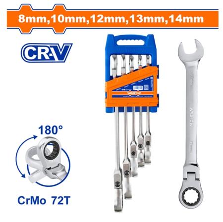 Spanner Set Flexible Ratchet 5pc