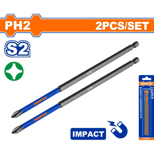 Impact Screwdriver Bit 6" 2pk