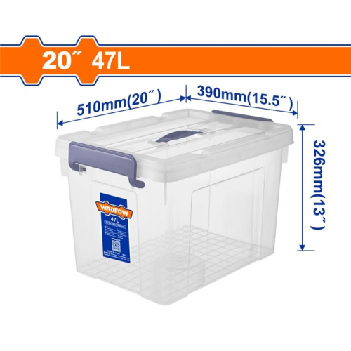 Storage Box Plastic 47L Clear
