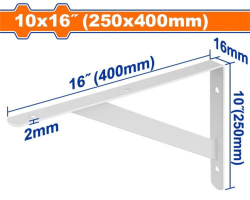 Shelf Bracket White 10"x16"