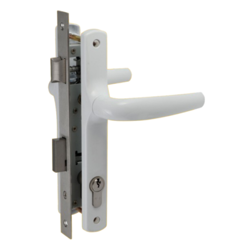 Mortice LockKit w/Cylinder/Lever Wht