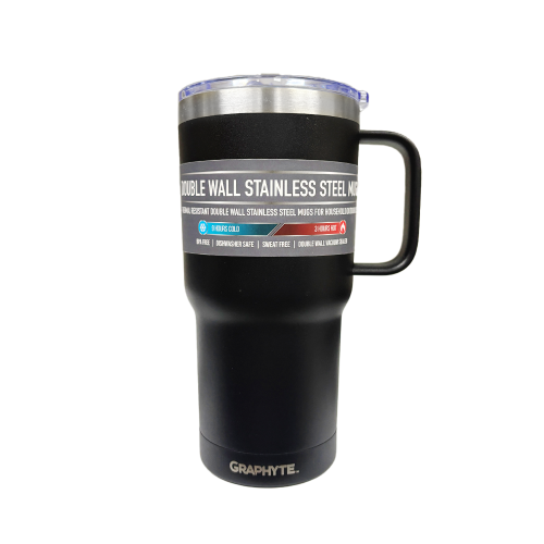 Double Wall SS Mug 20Oz Black