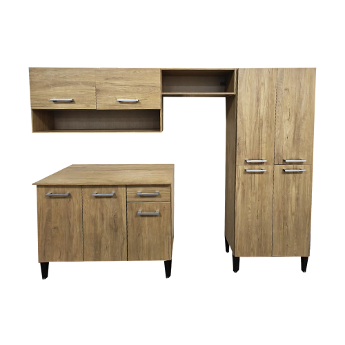 Kitchen Cabinet Set w/Amber Champagne