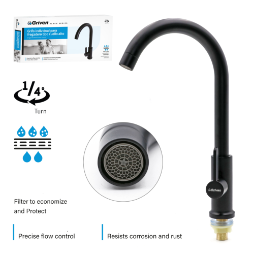 Faucet Kitchen 1Handle Black