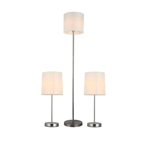 Floor Lamp Kit 3pc Wh