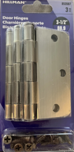 Door Hinge 3 1/2" 3pcs
