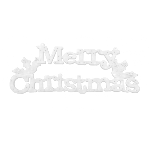 Christmas Decorative Wall Sign "Merry Christmas" Warm White Lighted