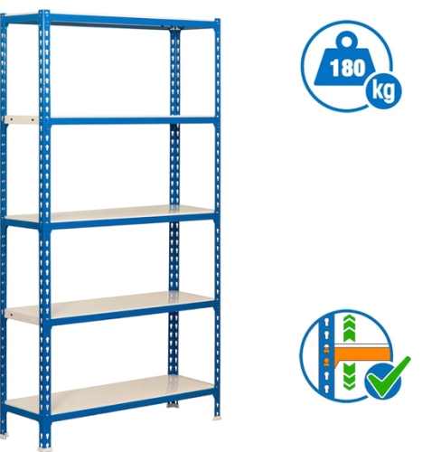 Metal Shelving Blue/White