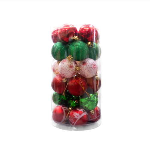 Christmas Balls Red/Green 30pcs