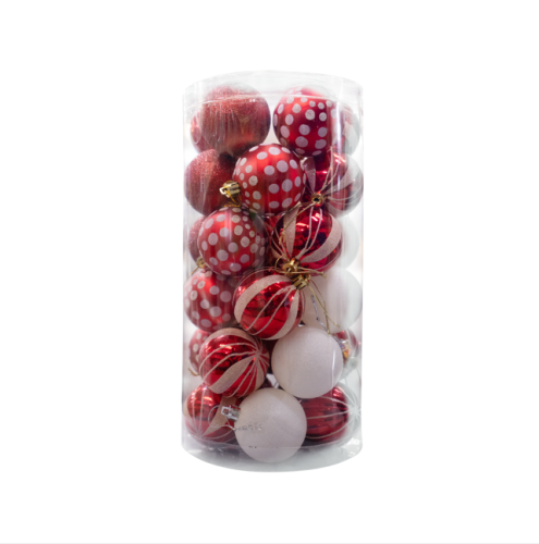 Christmas Ball Red/White 30pc