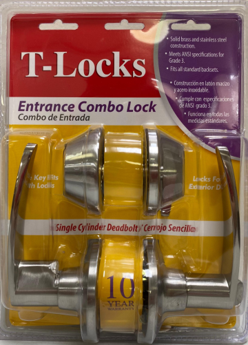 Entrance Combo Lock Set Chrome