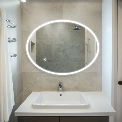 Mirror 31 1/2"x24" LED Dim Oval
