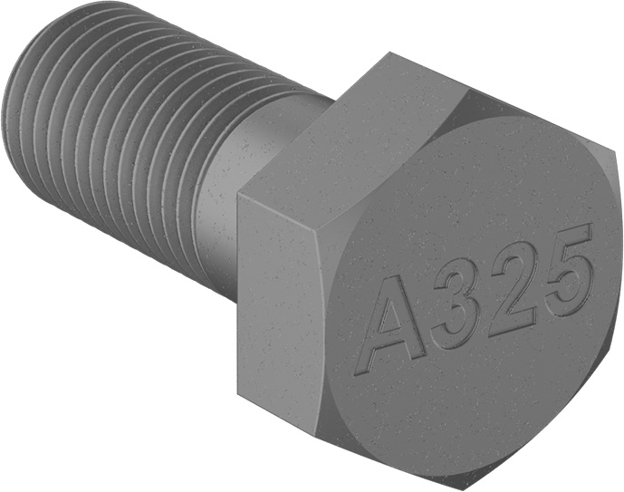 1 1/4 - 7 x 3 A325 HEAVY HEX STRUCTURAL BOLT GALVANIZED