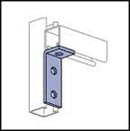 3 HOLE 90 DEGREE ANGLE FITTING 1 5/8 x 4 1/8 ELECTROPLATED ZINC