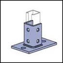 POST BASE TALL RECTANGLE 4 x 6 x 3 1/2 ELECTROPLATED ZINC