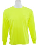 9007 X-LARGE HI-VIZ LIME LONG SLEEVE BIRDSEYE MESH T-SHIRT