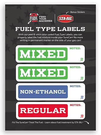 FUEL TYPE LABEL SHEET