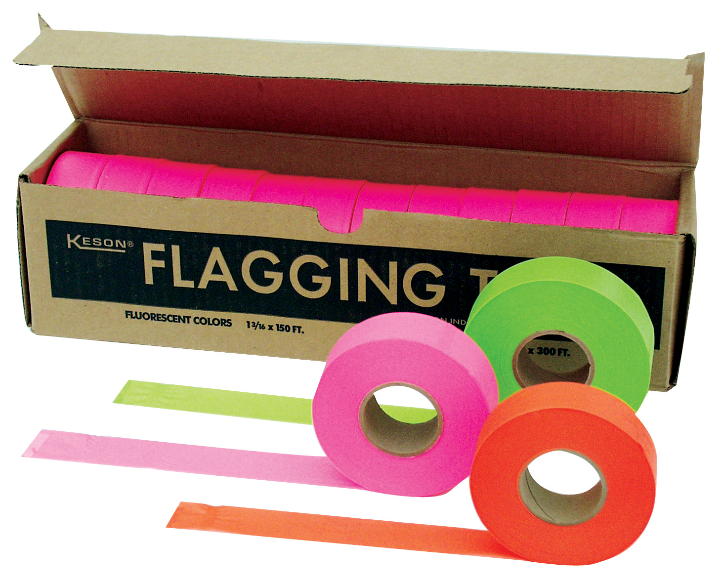 GLO-LIME FLAGGING TAPE 1 3/16 x 150 FT