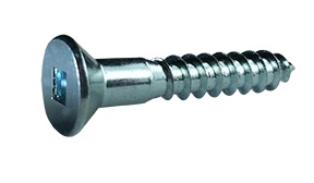 8 x 1 FLAT HEAD SQUARE DRIVE WOOD SCREW ZINC