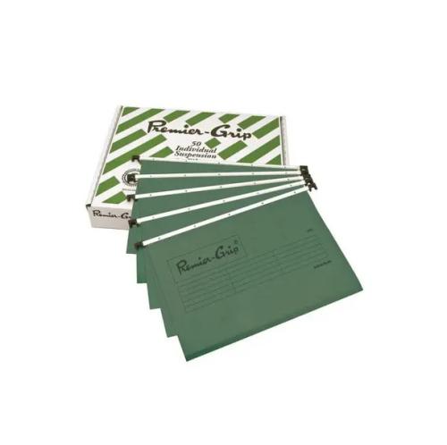 Premier Grip Suspension Files with indicator tabs,365 x 242mm, green,50/pk