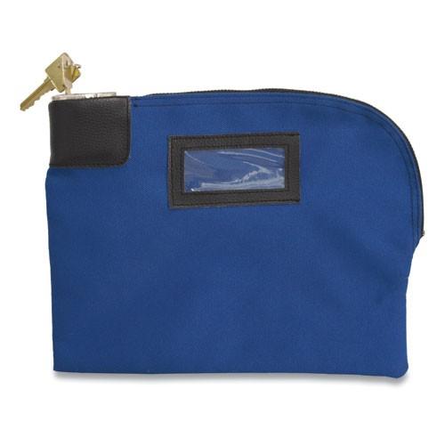 ControlTek Night Deposit Bag, built-in 7-Pin Lock, 8.5 x 11 x 1, Canvas,  Blue